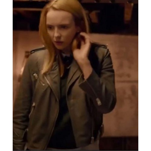Jodie Comer Killing Eve Season 04 Villanelle Brown Leather Jacket